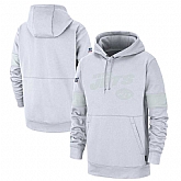 New York Jets Nike NFL 100TH 2019 Sideline Platinum Therma Pullover Hoodie White,baseball caps,new era cap wholesale,wholesale hats